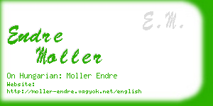 endre moller business card